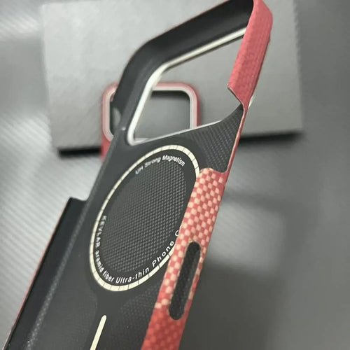 Amstar Magnetic Carbon Fiber Phone Case for iPhone 17 Pro Max 17 Air Cover Luxury Kevlar Aramid Fiber Magnetic Cases